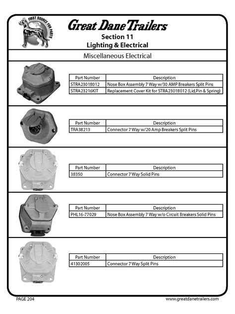 extension cap for electrical box great dane trailer|great dane parts catalog.